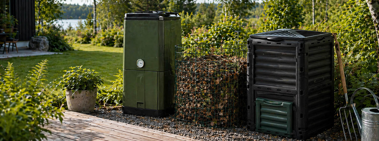 Erityyppiset kompostit puutarhassa