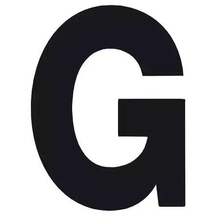 10 x Pisla kirjaintarra g musta 8cm - Talonumerot ja -kirjaimet - 6414676008668R10 - 1