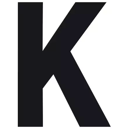10 x Pisla kirjaintarra k musta 8cm - Talonumerot ja -kirjaimet - 6414676008705R10 - 1