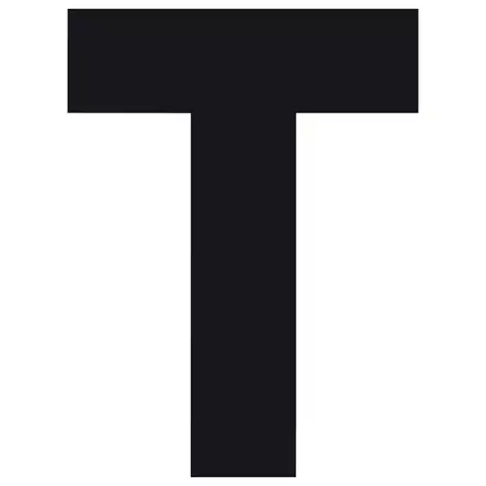 10 x Pisla kirjaintarra t musta 8cm - Talonumerot ja -kirjaimet - 6414676008798R10 - 1