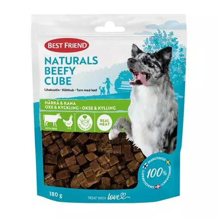 Lihakuutio 180g Best Friend Beefy Cube - Koiranruoat ja herkut - 5700551173400 - 1