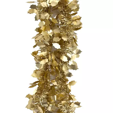 Joulunauha/punos kulta 200x7cm - Kuusenpunokset ja latvatähdet - 6438506005160 - 1