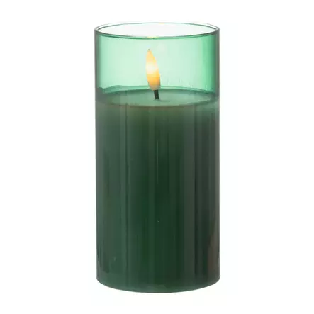 Lasikynttilät 3 kpl 3D Milton vihreä - LED-kynttilät - 6410416482330 - 2
