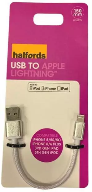 LIGHTNING MFI KAAPELI 15CM - Laturit, kaapelit ja varavirtalähteet - 5032296062740 - 1