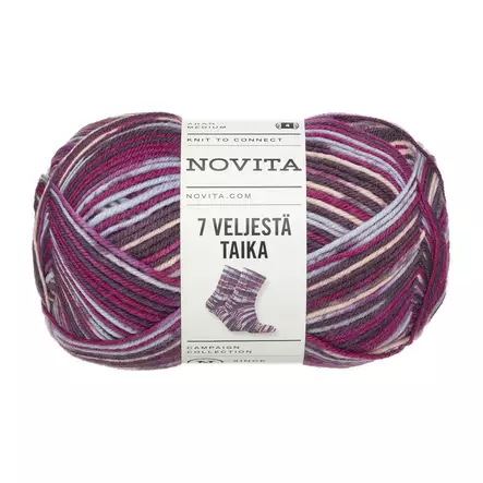 Novita 7 Veljestä taika 150g seppele - Sukkalangat - 6412618215600 - 1
