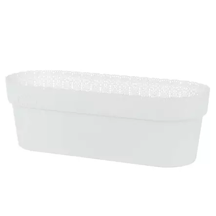 PARVEKERUUKKU Bella 50cm valkoinen - Parvekelaatikot ja kannakkeet - 6410416039640 - 1