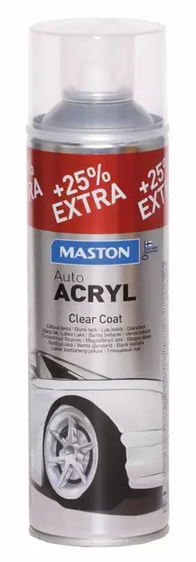 SPRAYLAKKA KIRKAS AUTOACRYL 500ML CLEARCOAT MASTON - Lakat - 6412490024970 - 1