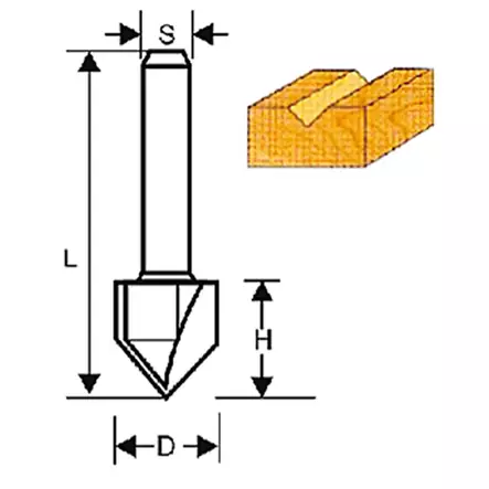 V-Urajyrsin 8x10x13mm - Jyrsin- ja höylänterät - 6420613764870 - 2