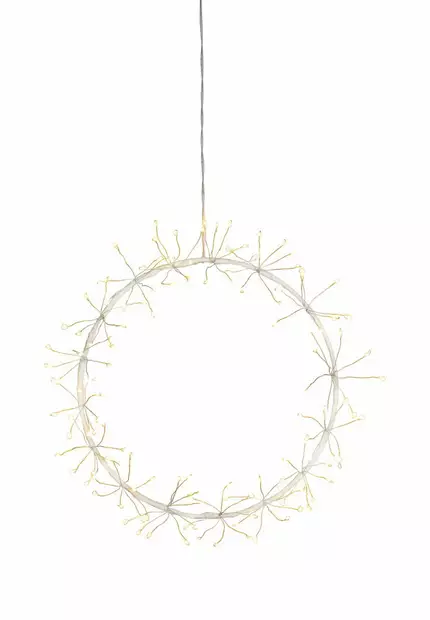 VALOKRANSSI ELSIE 30CM VALK - Valohahmot ja valokoristeet - 6435200267290 - 1