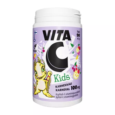 Vita C Kids 100mg 90 tabl - Ravintolisät ja vitamiinit - 6410530036280 - 1