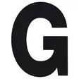 10 x Pisla kirjaintarra g musta 8cm - Talonumerot ja -kirjaimet - 6414676008668R10 - 1
