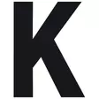 10 x Pisla kirjaintarra k musta 8cm - Talonumerot ja -kirjaimet - 6414676008705R10 - 1
