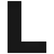 10 x Pisla kirjaintarra l musta 8cm - Talonumerot ja -kirjaimet - 6414676008712R10 - 1