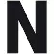 10 x Pisla kirjaintarra n musta 8cm - Talonumerot ja -kirjaimet - 6414676008736R10 - 1