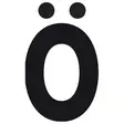 10 x Pisla kirjaintarra o,ö musta 8cm - Talonumerot ja -kirjaimet - 6414676008743R10 - 1