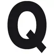 10 x Pisla kirjaintarra q musta 8cm - Talonumerot ja -kirjaimet - 6414676008767R10 - 1