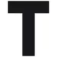 10 x Pisla kirjaintarra t musta 8cm - Talonumerot ja -kirjaimet - 6414676008798R10 - 1