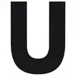 10 x Pisla kirjaintarra u musta 8cm - Talonumerot ja -kirjaimet - 6414676008811R10 - 1