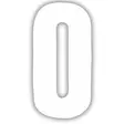 10 x Pisla numerotarra 0 valkoinen 17cm - Talonumerot ja -kirjaimet - 6414676007913R10 - 1
