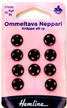 HEMLINE OMMELTAVA NEPPARI 11MM MUSTA - Käsityötarvikkeet - 9317385021270 - 1