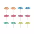 Cocktailtikku päivänvarjo 12kpl - Vappukoristeet ja -tarvikkeet - 6410416464190 - 2
