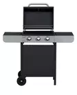 Kaasugrilli 3 rosteripolttimella. Polttimien teho 3 x 2,8 kW. Kokonais=
teho 8,4 kW. Grillausala 48 x 36 cm, joka on jaettu 2x 24 x 36 cm emal=
oidun ter=C3=A4s grillausritil=C3=A4n kesken.=20 - Kaasugrillit - 6410416030760 - 2