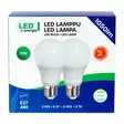 Led lamppu E27 A60 12W 1050lm 4000K 2kpl - Lamput E27 kanta - 6418536029510 - 2