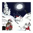 Servetti Moomin Talvimaa tummansin 24cm - Kahviliinat 24x24 - 6411630203060 - 1