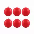 Pallokynttilä joulunpunainen 6 cm 6 kpl - Pallokynttilät ja pöytäkynttilät - 6410413305700 - 1