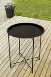 PUUTARHAPÖYTÄ SIESTA M USTA 4Living Metallinen pikkupöytä - Puutarhapöydät - 6410413130470 - 1