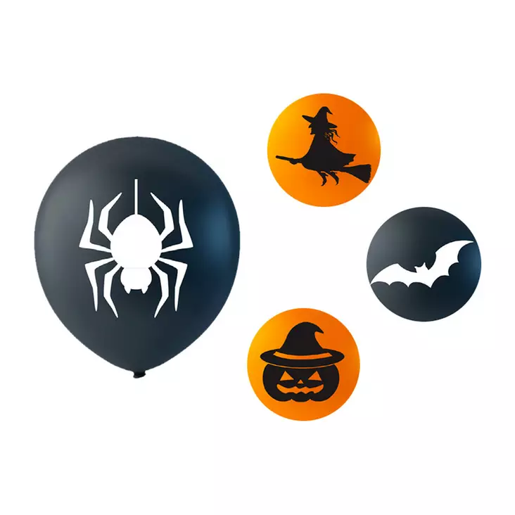 10 Halloweenilmapalloa - Halloween koristeet ja -tarvikkeet - 6412165100220 - 1