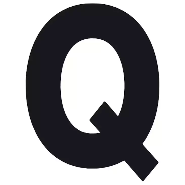 10 x Pisla kirjaintarra q musta 8cm - Talonumerot ja -kirjaimet - 6414676008767R10 - 1