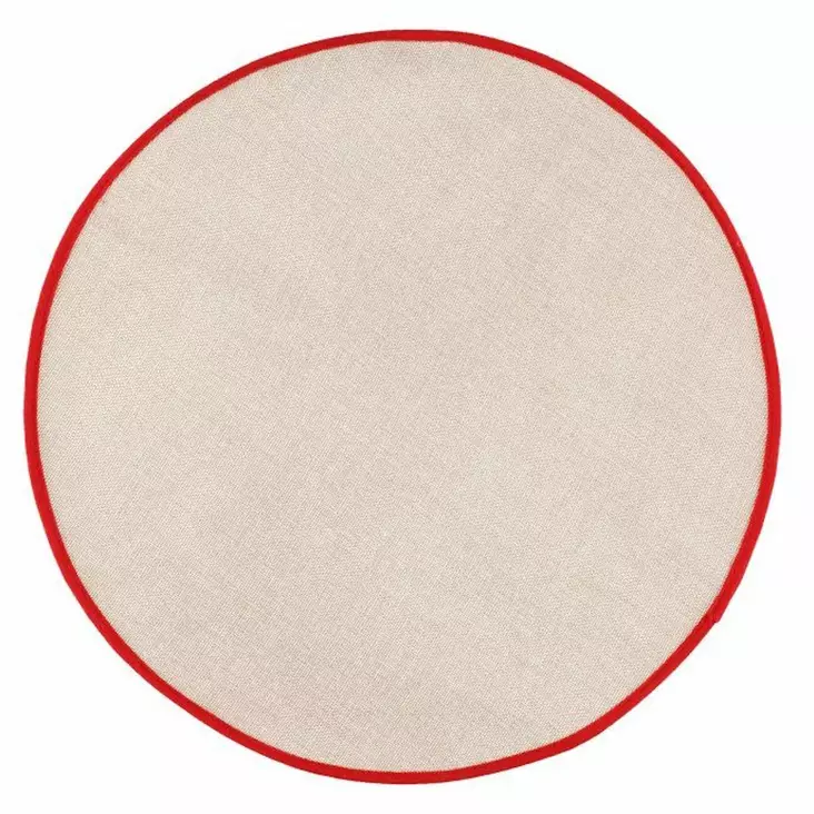 Kuusenalusmatto 50 cm punainen reunus  - Joulukoristetekstiilit - 6410416369150 - 1