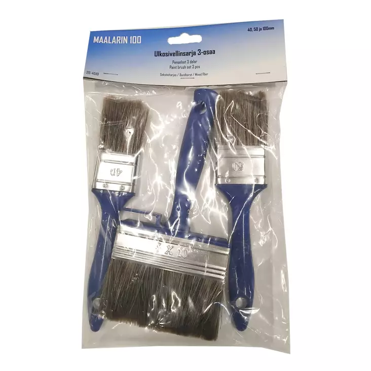 Maalipensselit ulkokäyttöön, 3 kpl setti. - Pensselisarjat - 6430045427250 - 1