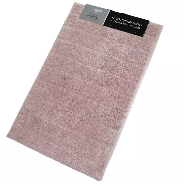 Kylpyhuonematto 50 x 80cm pinkki - Kylpyhuonematot - 6438159369640 - 1