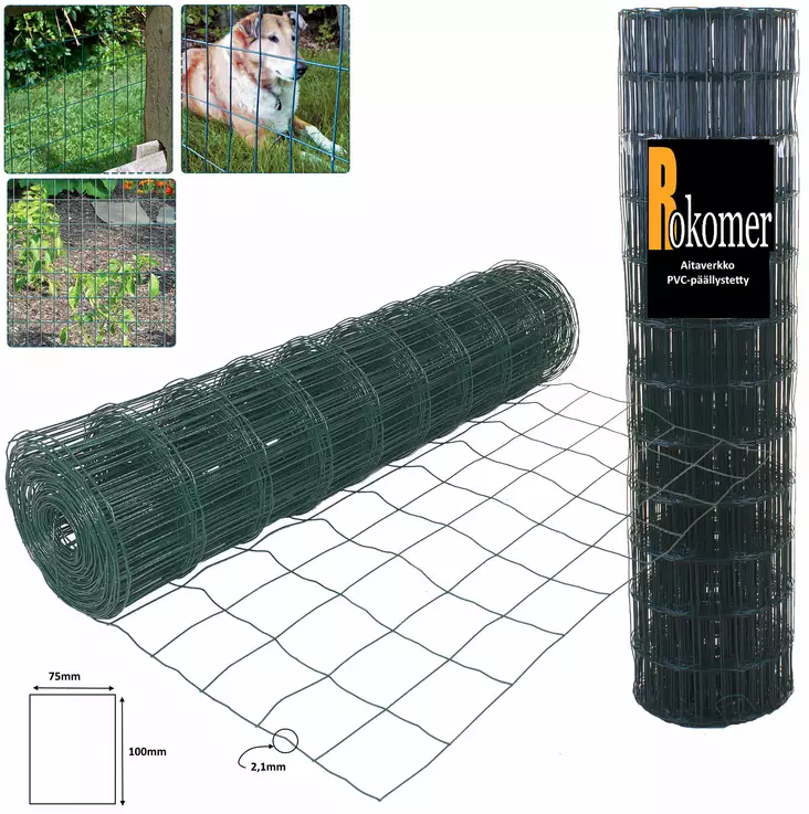 AITAVERKKO LF 1,2x10m, vihreä pvc - Aitaverkot - 6438159991070 - 1