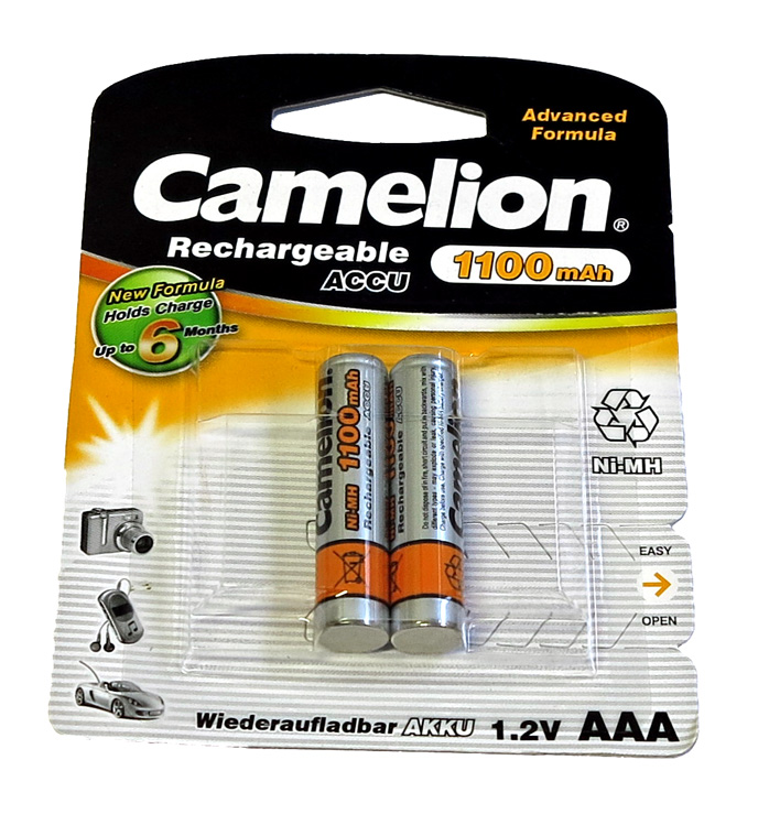 AKKUPARISTO AAA 1,2A 1100mAh 2KPL CAMELION - Ladattavat paristot ja paristolaturit - 4260033151940 - 1