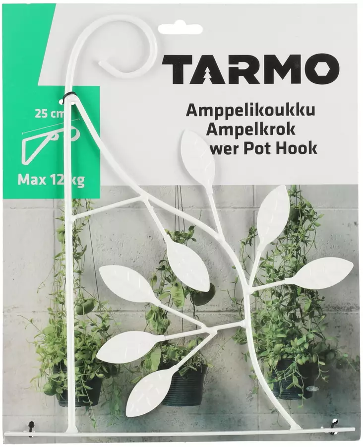 AMPPELI-/LYHTYKOUKKU LEHDET METALLINEN - Amppelit ja amppelikoukut - 6410412646620 - 2