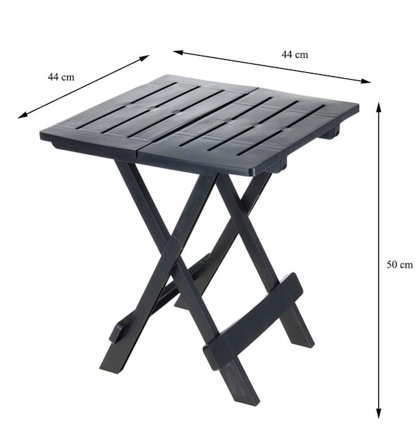 Camping muovipöytä 44x44x50cm - Puutarhapöydät - 8009271607200 - 1