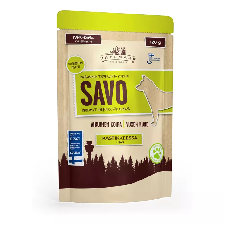 Dagsmark Savo kana-kaura kastikkeessa 120 g - Koiranruoat ja herkut - 6430066382040 - 1