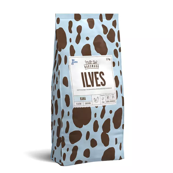 DM ILVES viljaton kana kissanruoka 1,7kg - Kissanruoat ja herkut - 6430066385300 - 1