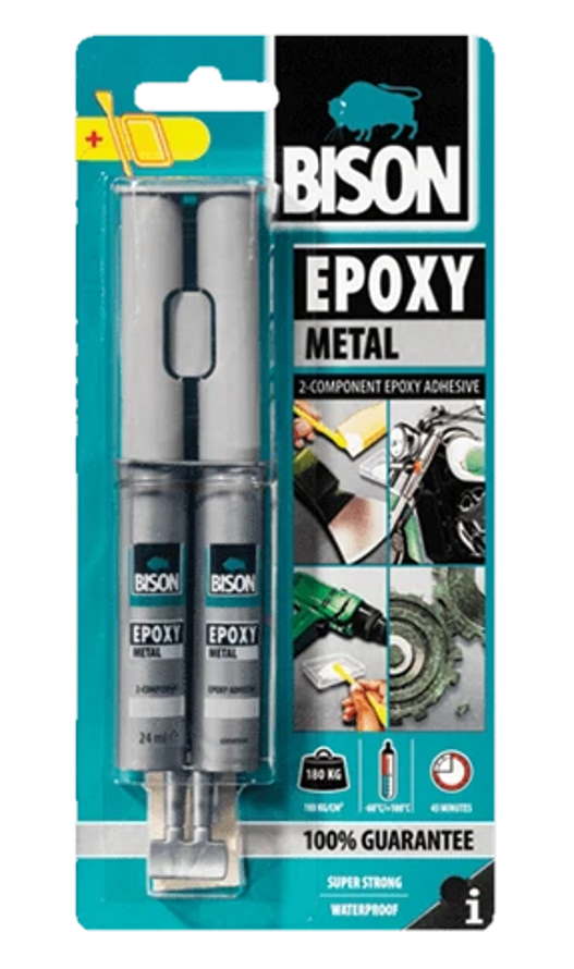 EPOKSILIIMA METALLI 24ml Bison Epoxy Metal - Pikaliimat - 8710439153100 - 1