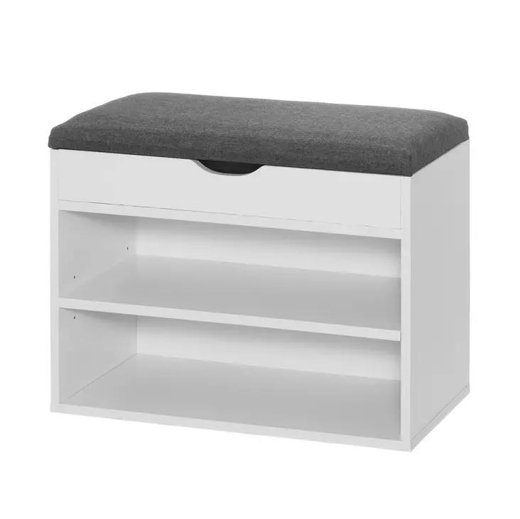 Eteispenkki säilytyslaatikolla valkoinen - Huonekalut - 6410416329390 - 1