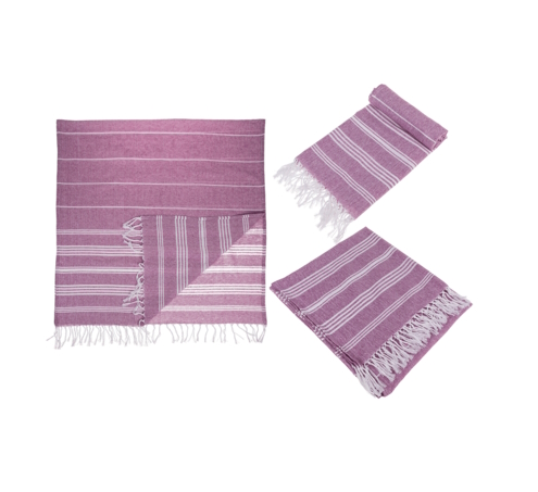 hamam pyyhe valkoinen purppura - Kylpypyyhkeet ja käsipyyhkeet - 4029811476480 - 1