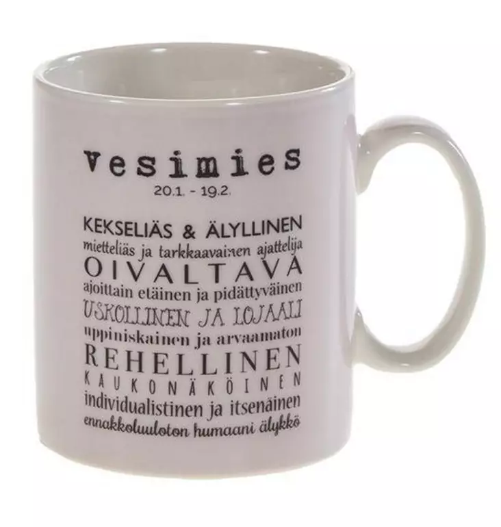 HOROSKOOPPIMUKI VESIMIES 480ml Amanda B collection - Mukit ja kahvikupit - 6420254264340 - 1