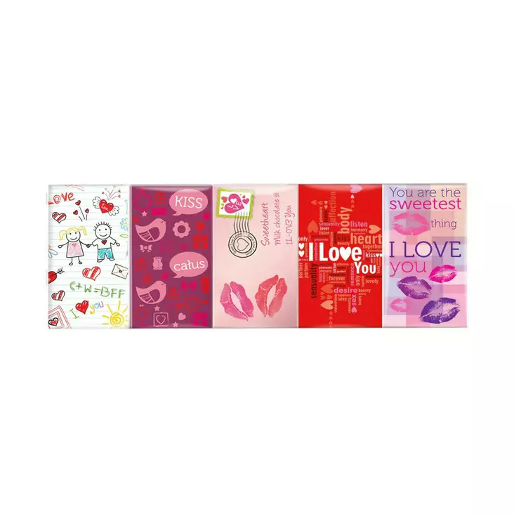 I love you maitosuklaa 5x15g - Suklaat - 9002859084430 - 1