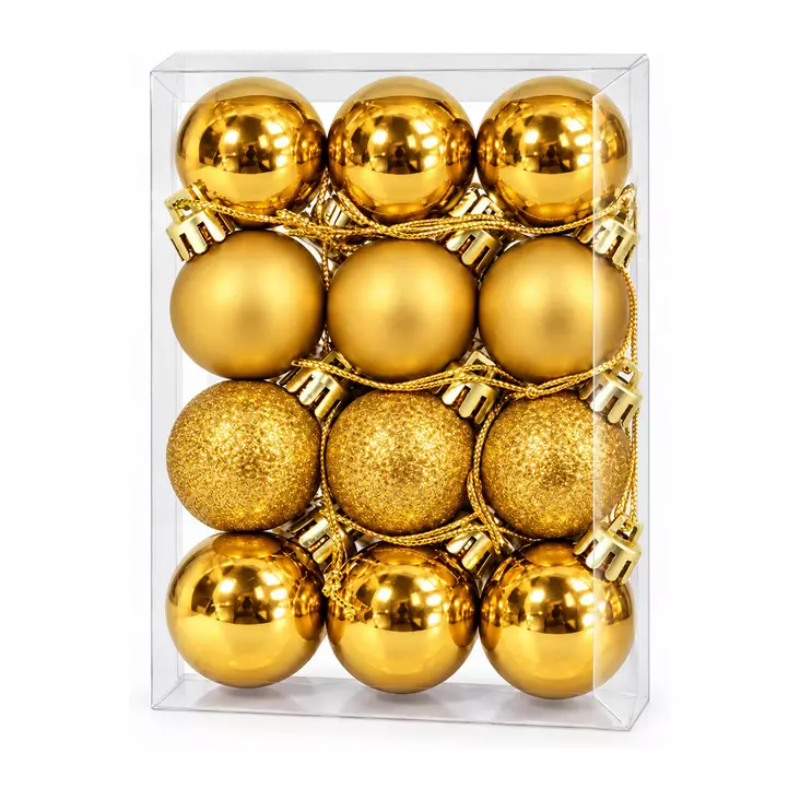 Kuusenpallo 3cm 12kpl/pkt - Kuusenpallot ja ripustettavat koristeet - 6438159121910 - 1