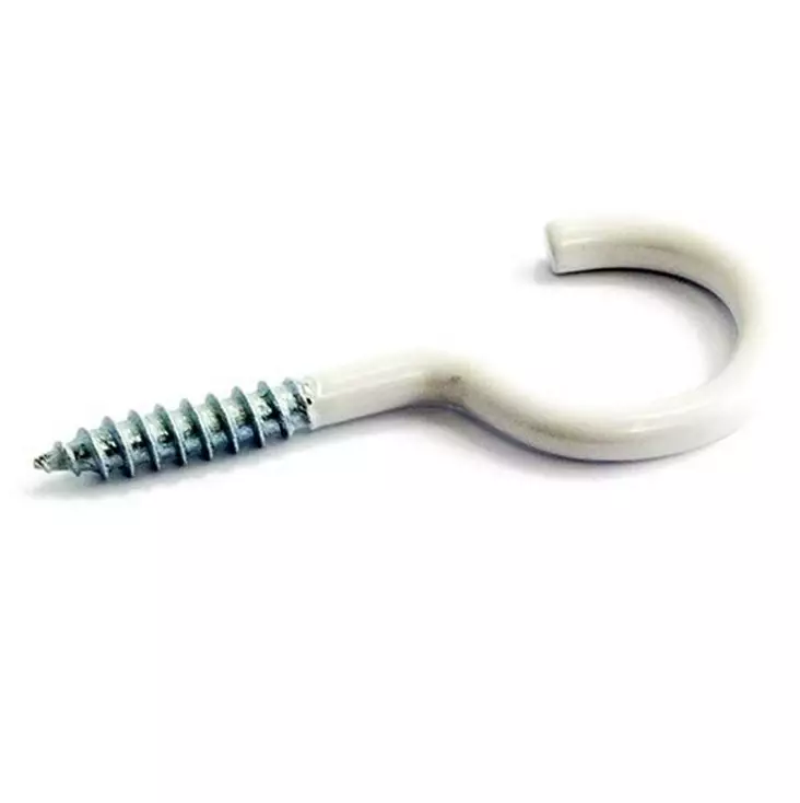 KATTOKOUKKU 40mm/3,5mm 5kpl VALKOINEN - Koukut, naulakot ja telineet - 7317900019890 - 1