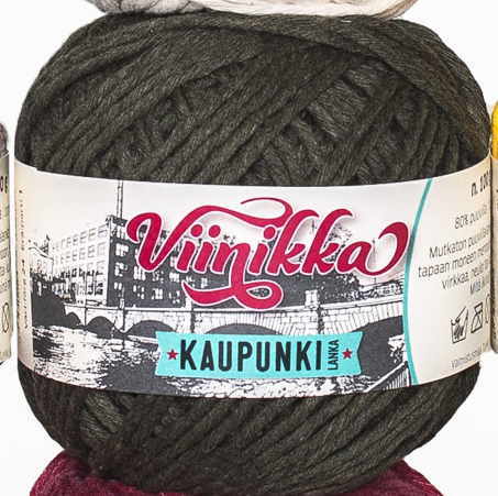 KAUPUNKILANKA VIINIKKA MOPPILANKA 100g Viinikka 24 Havunvihreä - Makrameelangat ja moppilangat - 6430063332420 - 1