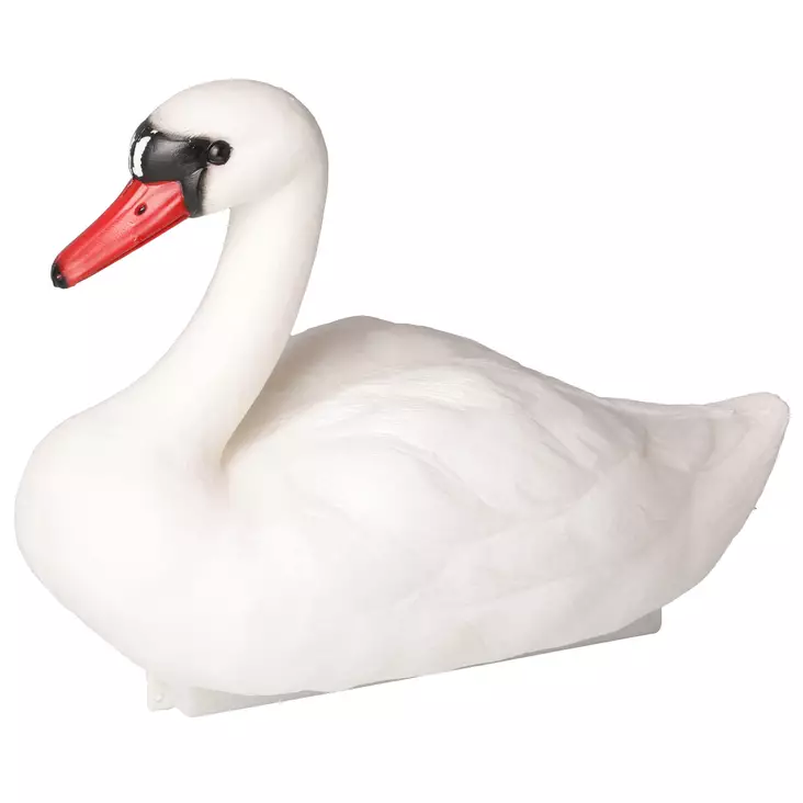 Kelluva joutsen, joka toimii tunnelmaa luovana koristeena. - Pihapatsaat ja veistokset - 6410416041230 - 1